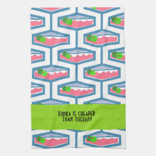 Vodka is cheaper than therapy tea towel