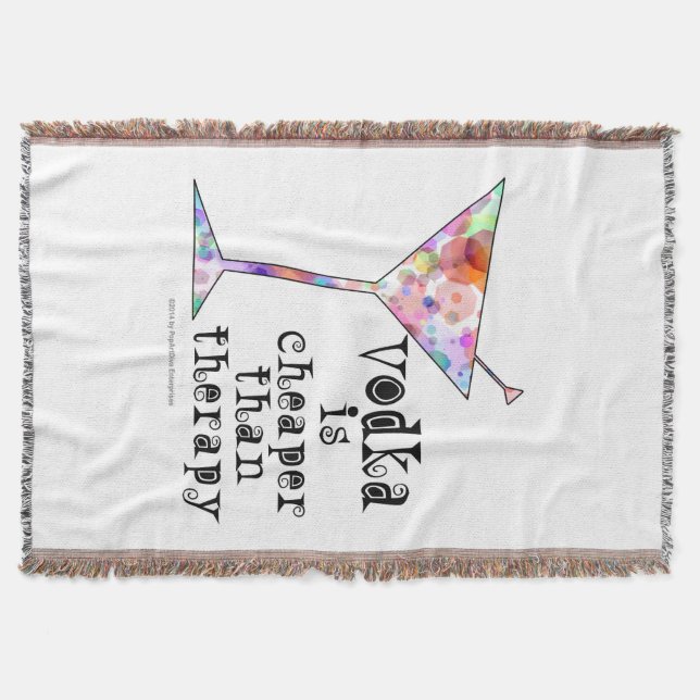 VODKA IS CHEAPER THAN THERAPY THROW BLANKET (Front)