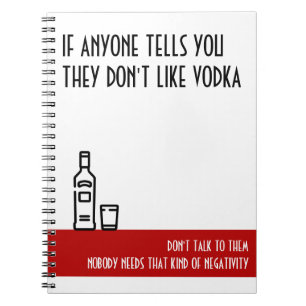 Vodka Lover's Standard Red Birthday Notebook