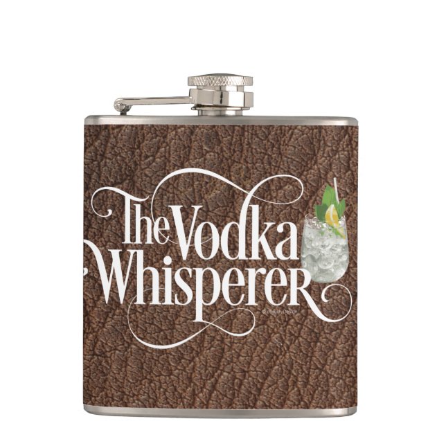 Vodka Whisperer Hip Flask (Front)