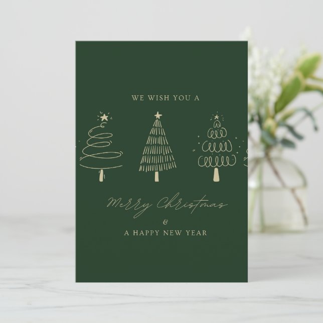 🎄 Voeux de Merry Christmas Greeting Card 🎄 (Standing Front)