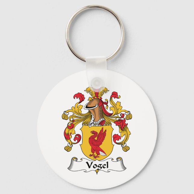 Vogel Family Crest Key Ring (Front)