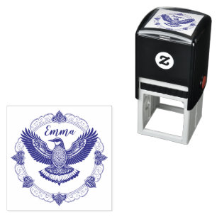 Vogel in Mandala Self-inking Stamp