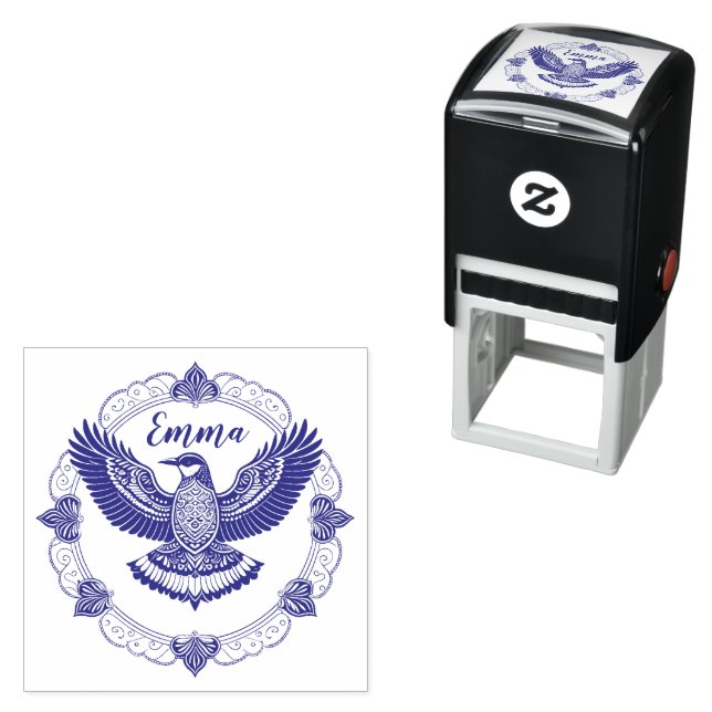 Vogel in Mandala Self-inking Stamp (In Situ)