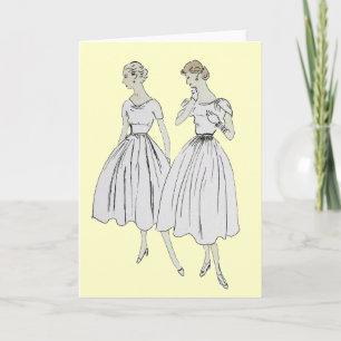 Vogue 1953 Blank Greetings Card