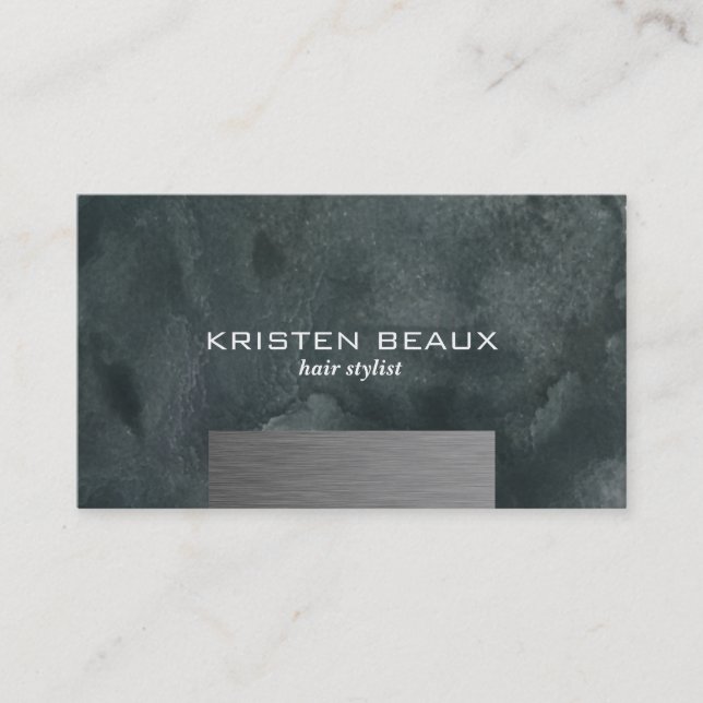 Vogue Artistic Steel Accent Business Card (Front)