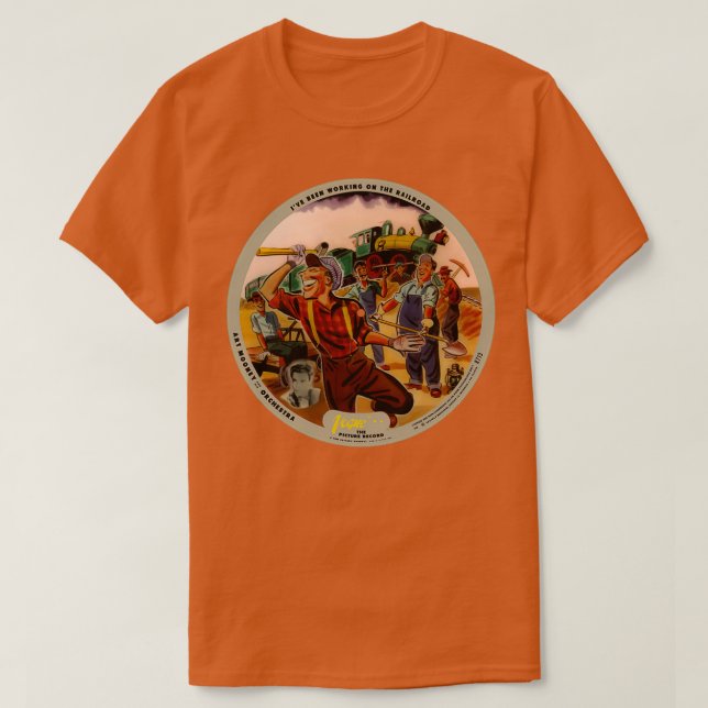 Vogue Record Art R 713 P 36 Yellow Logo T-Shirt (Design Front)