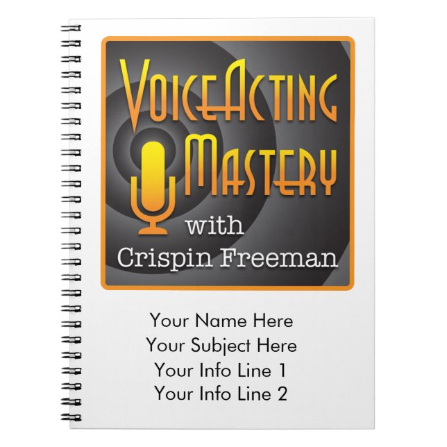 Voice Acting Mastery Customisable Notebook - PL W (Front)