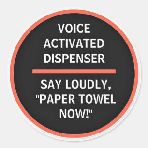 Voice Activated Paper Towel Sticker Prank