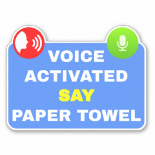 Voice Activated Say Paper Towel 