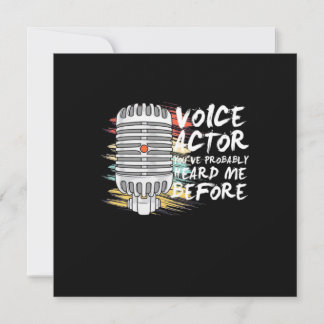 Voice Actor Before Invitation