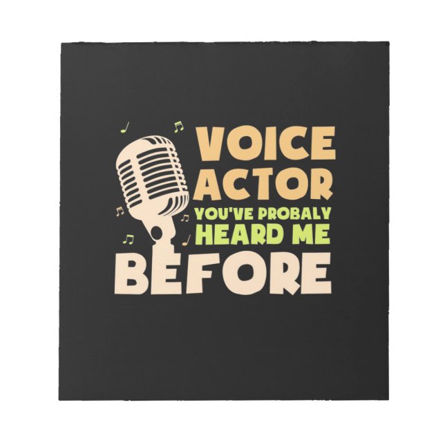 Voice Actor Notepad (Front)