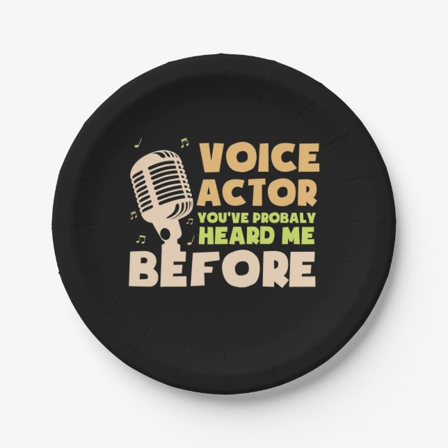 Voice Actor Paper Plate (Front)