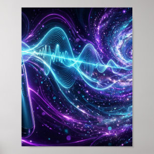 Voice at Four Cents — AI Voice Wave Poster