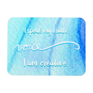"Voice" Blue Throat Chakra Inspiring Words Magnets