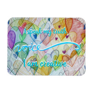 "Voice" Blue Throat Chakra Inspiring Words Magnets