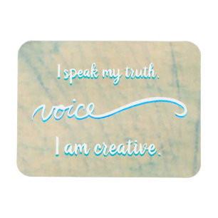 "Voice" Blue Throat Chakra Inspiring Words Magnets