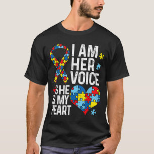 Voice Heart Autism Awareness Month Girls Mum T-Shirt