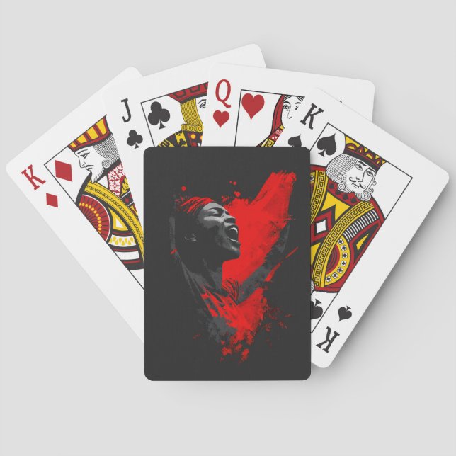 Voice in Red Playing Cards (Back)