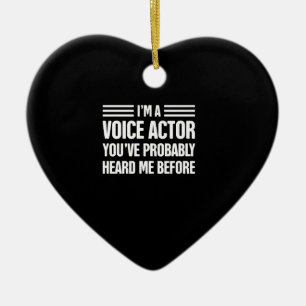 Voice-Over Artist  Voice Acting Premium Gift Ceramic Tree Decoration