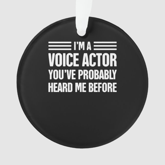 Voice-Over Artist  Voice Acting Premium Gift Ornament (Front)