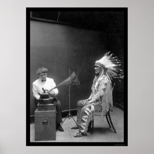 Voice Recording of a Blackfoot Indian 1909 Poster