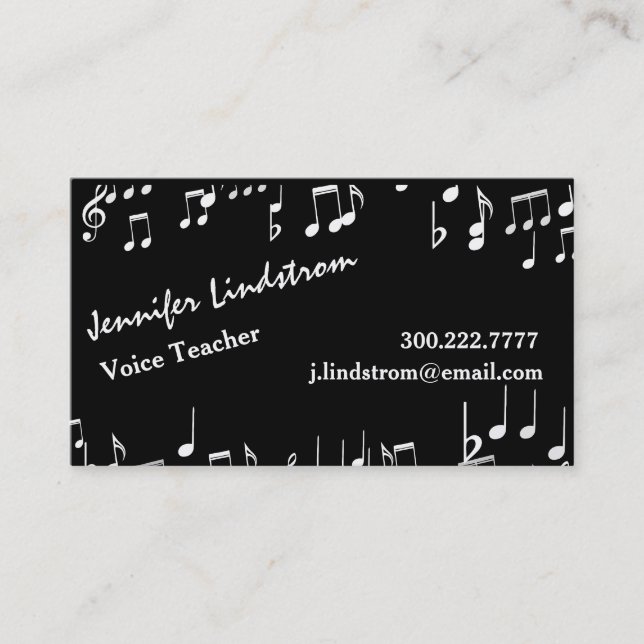 VOICE TEACHER Business Card Template (Front)