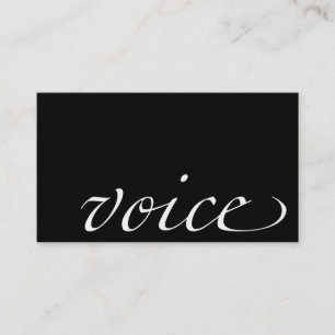 Voice: Voice Actor Business Card