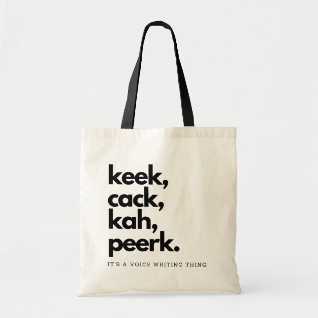 Voice Writing Tote Bag (Front)