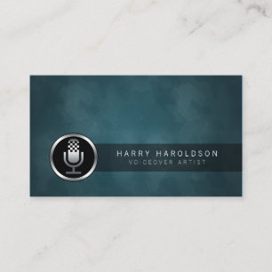 Voiceover Artist Microphone Icon Business Card