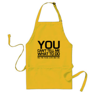 VOICES IN MY HEAD apron - choose style & colour