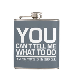 VOICES IN MY HEAD custom flask