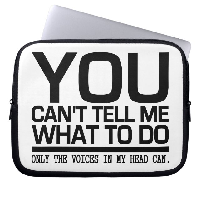 VOICES IN MY HEAD custom laptop sleeve (Front)