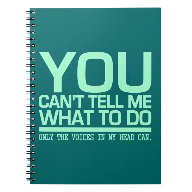 VOICES IN MY HEAD custom notebook (Front)