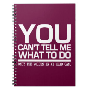 VOICES IN MY HEAD custom notebook