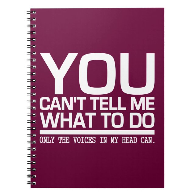VOICES IN MY HEAD custom notebook (Front)