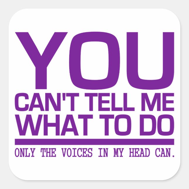 VOICES IN MY HEAD stickers (Front)