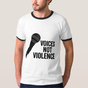 Voices Not Violence  Peace and Awareness Art T-Shirt