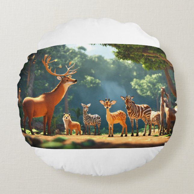 Voices of the Wild Round Cushion (Front)