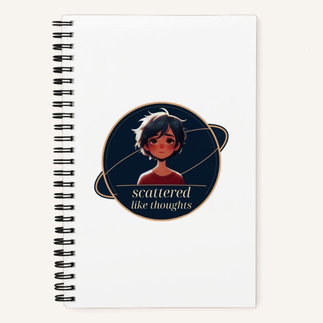 Void 2 Scattered Like Thoughts Portrait Notebook (Front)
