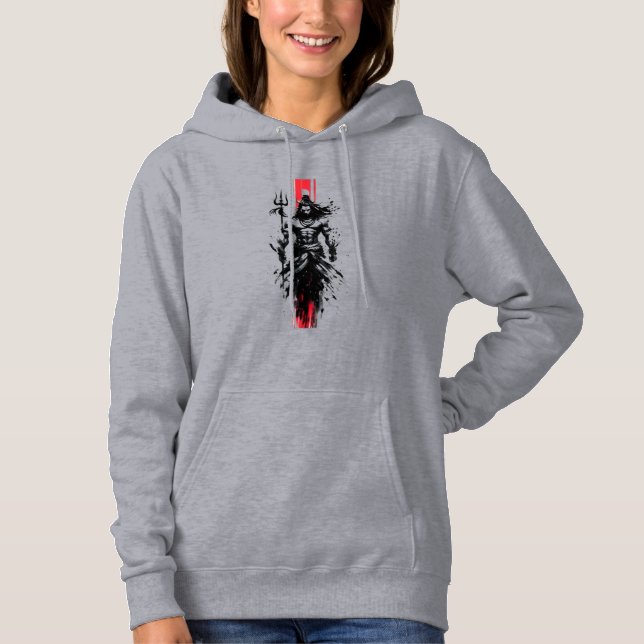 Void-Born Mahadev The Crimson Axis When Silence Ta Hoodie (Front)