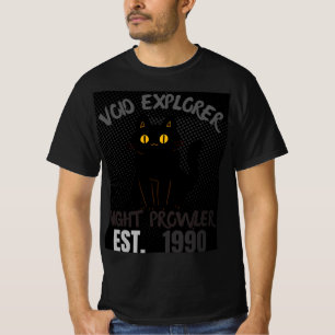 Void Explorer Night Prowler Black Cat Graphic T-Shirt