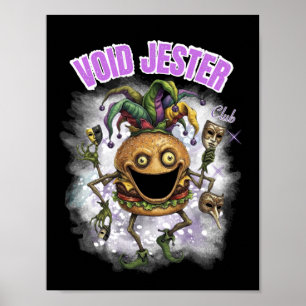 Void Jester Club - friend Burger dark Poster