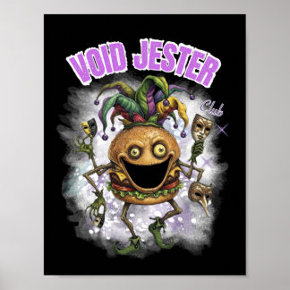 Void Jester Club - friend Burger dark Poster
