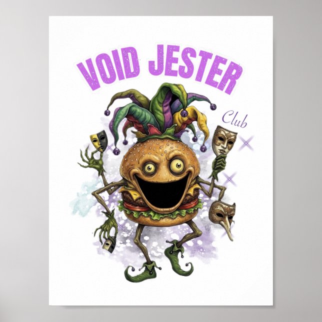 Void Jester Club - friend Burger Poster (Front)