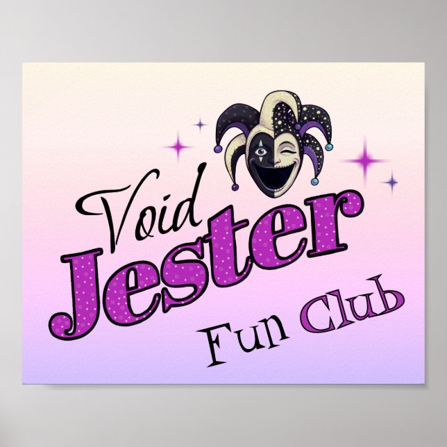 Void Jester Club – Smiling Chaos Jester Poster (Front)