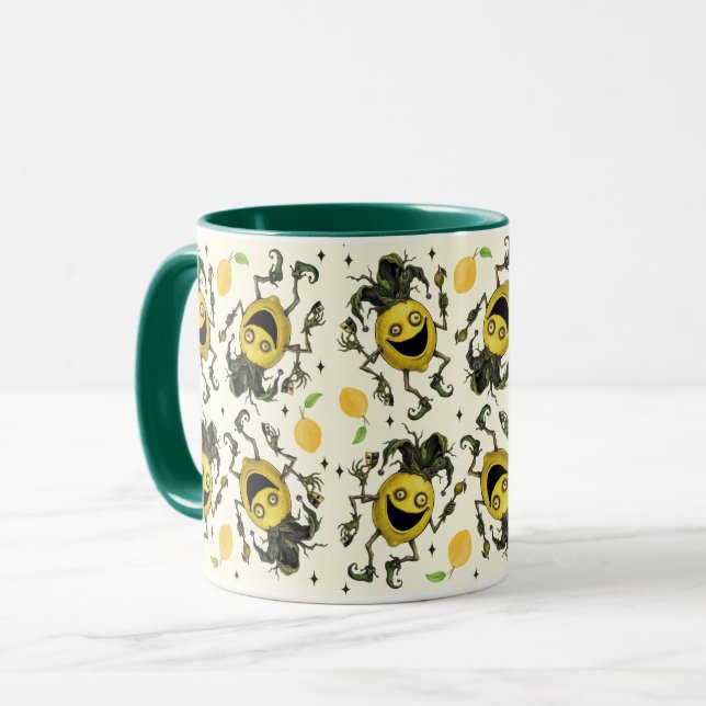Void Jester Friend Lemon pattern Mug (Front Left)