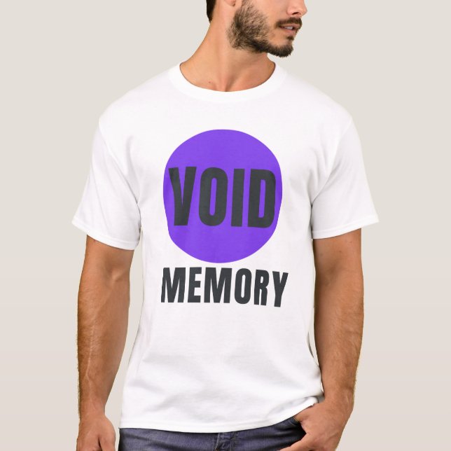 VOID MEMORY | Modern Tech Aesthetic Graphic Design T-Shirt (Front)