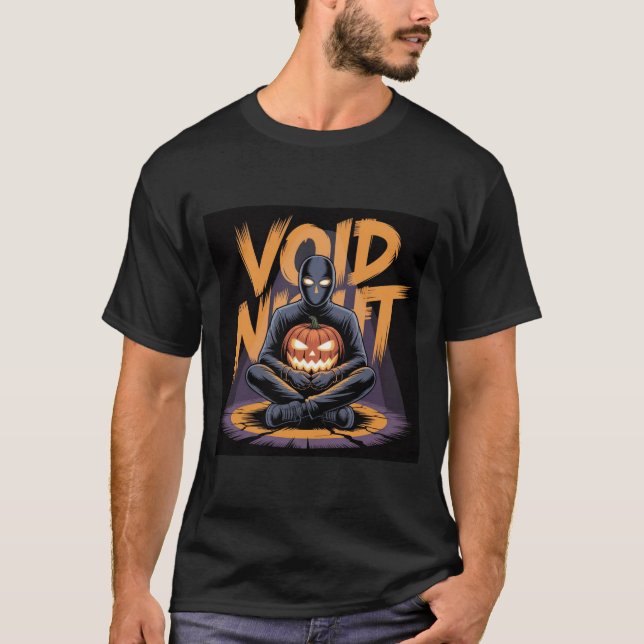 Void Night Halloween Vigilante | Spooky Jack-o'-La T-Shirt (Front)
