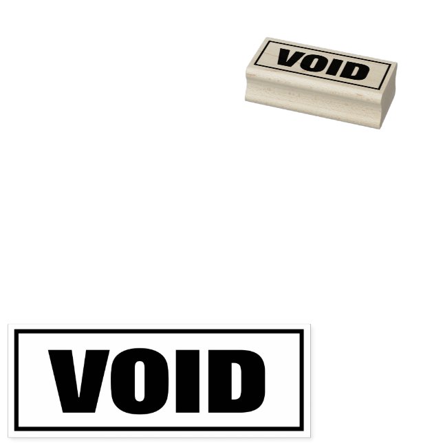 VOID office stamp with boxed border design (Stamped)